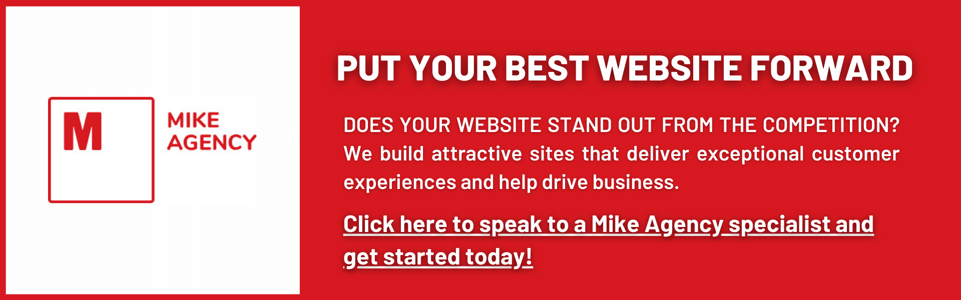 Mike Agency ad for website design